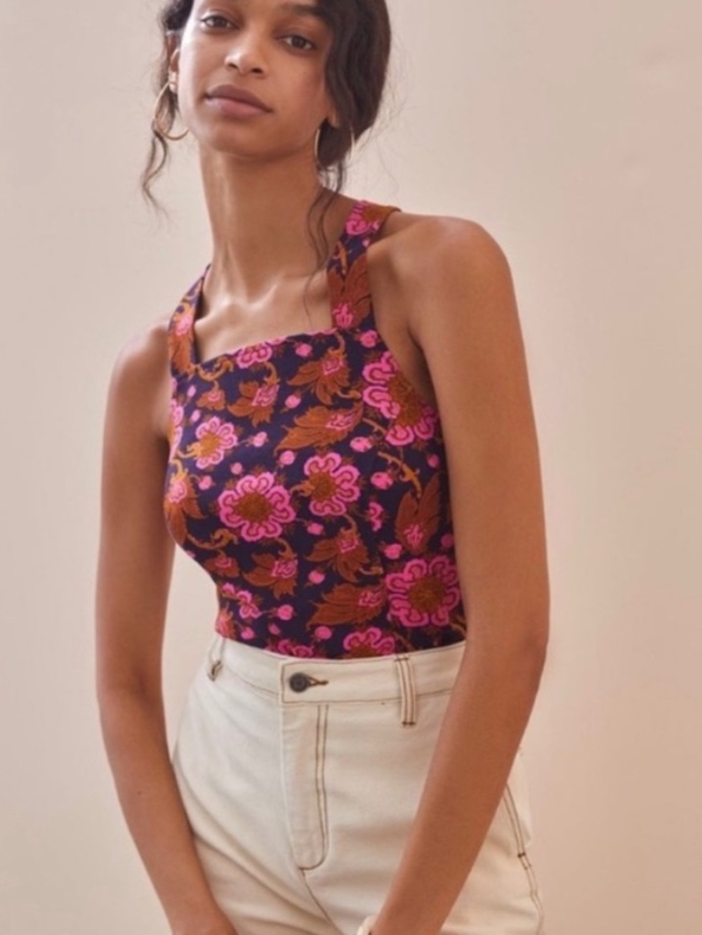 Anthropology Porridge Seamed Cross Back Tank NWT Size M